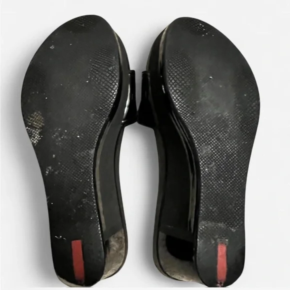 Prada Black Slide Sandals - Picture 3 of 4